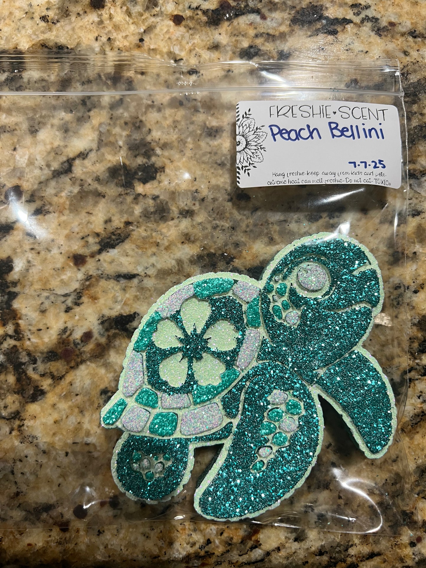 Turtle with Flower Freshie