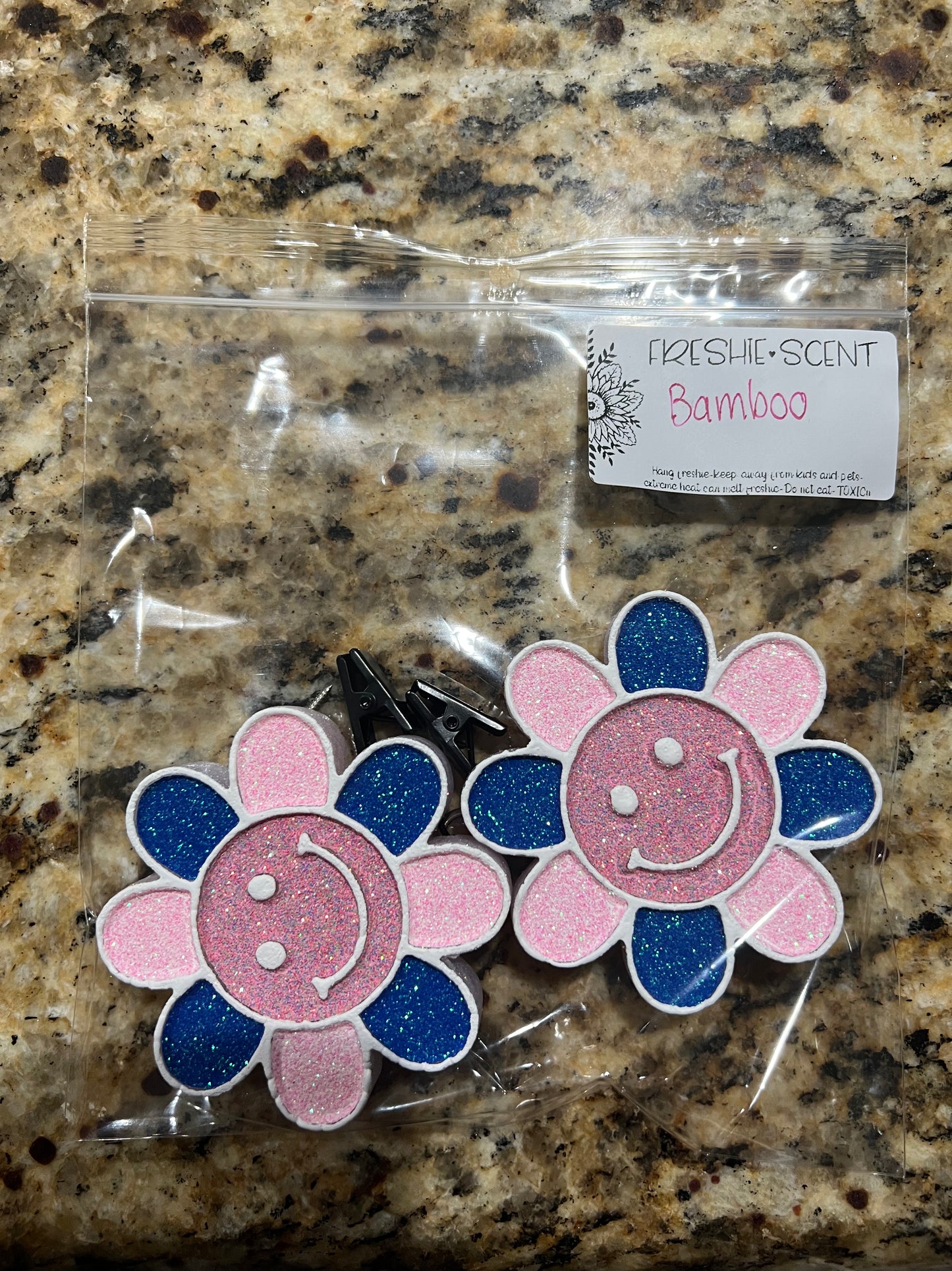 Smiley Flower Vent Clips